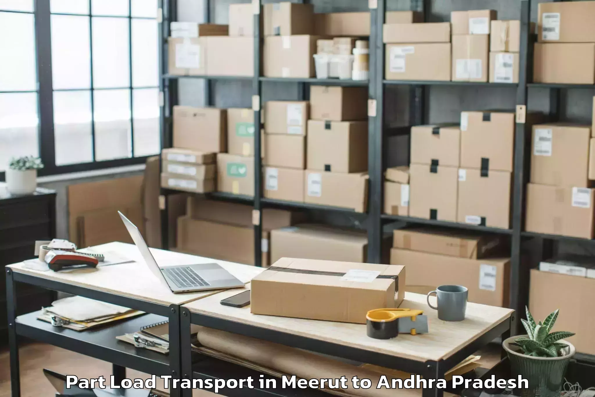 Book Your Meerut to Gangavaram Port Part Load Transport Today